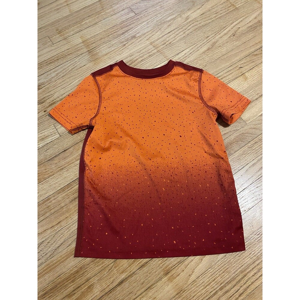 Old Navy Boy 6-7 Active Go Dry Orange And Red Short Sleeve T-shirt